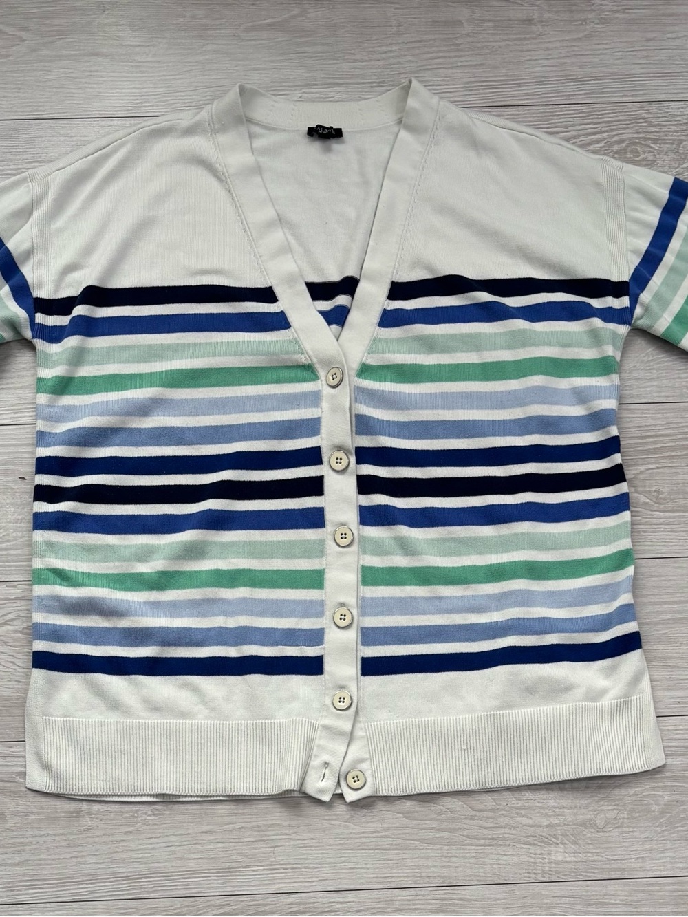 Talbots Striped Cardigan 1X